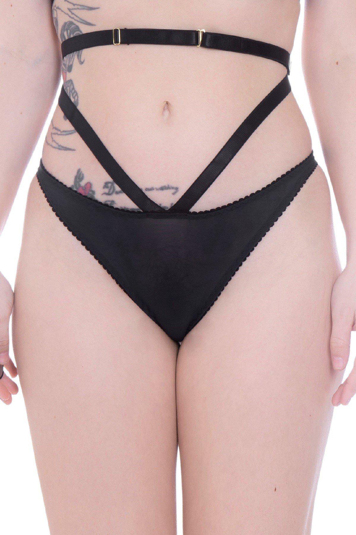 ColieCo Lingerie on X: MIDNIGHT strappy thong - harness panties in  sustainably sourced see through black mesh, low rise knickers, perfect  handmade lingerie gift  #ColieCo #SustainableFashion  #EthicalLingerie #StrappyKnickers
